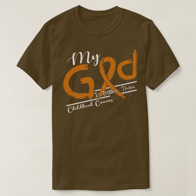Krebsbewusstsein im Kindesalter ist mein Gott stär T-Shirt (Design vorne)