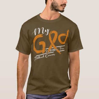 Krebsbewusstsein im Kindesalter ist mein Gott stär T-Shirt