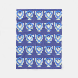 Krebsbewusstsein im Lavendel-Band-Fleece-Decken Fleecedecke