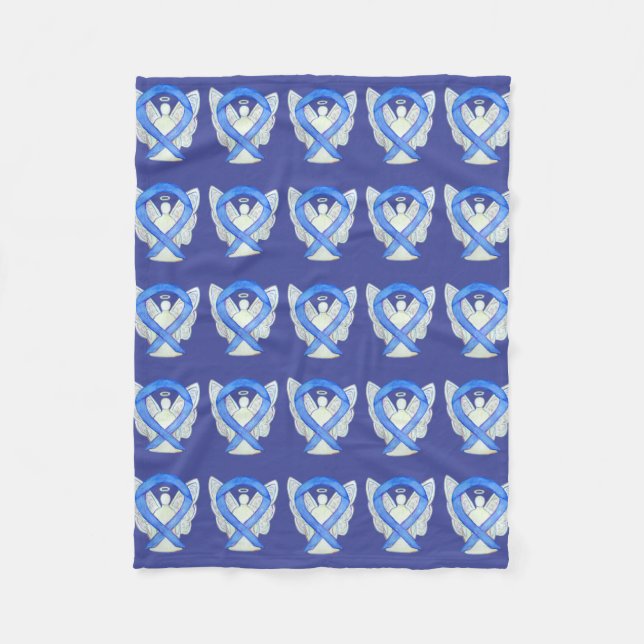 Krebsbewusstsein im Lavendel-Band-Fleece-Decken Fleecedecke (Vorderseite)