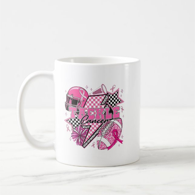 🏈 Krebsbewusstsein Kaffeetasse (Links)