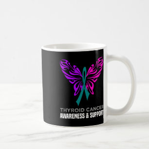 Krebsbewusstsein Pink Aquamarin Blue Ribbon Butter Kaffeetasse
