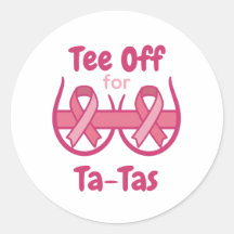 Krebsbewusstsein Pinkes Tee-Off-Ta-Tas