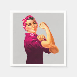 Krebsbewusstsein Rosie The Riveter Serviette
