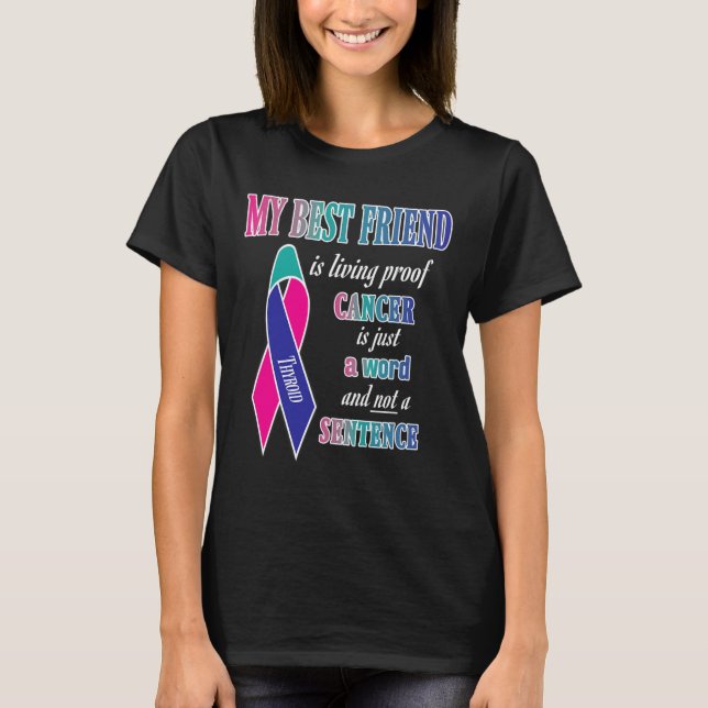 Krebsbewusstsein S (bester Freund) T-Shirt (Vorderseite)