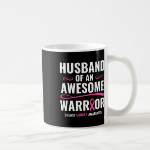Krebsbewusstsein Shirt Ehemann einer Kriegerin Kaffeetasse