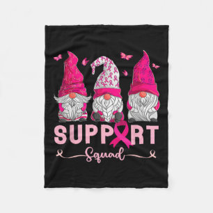 Krebsbewusstsein Shirt für Frauen Gnome Unterstütz Fleecedecke
