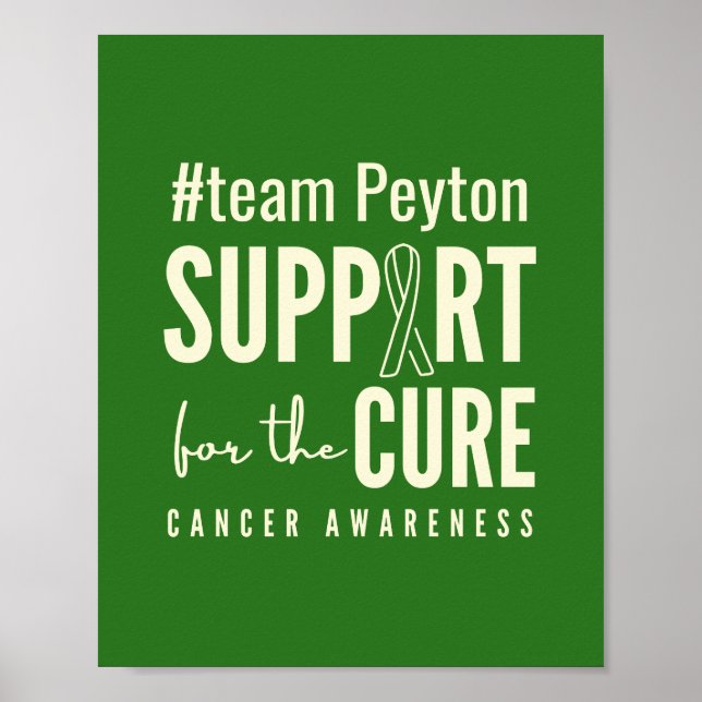 Krebsbewusstsein #team-Name Poster Prints (Vorne)