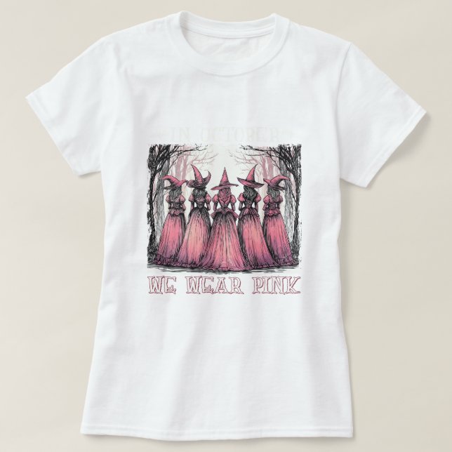 Krebsbewusstsein tragen wir rosa T-Shirt (Design vorne)