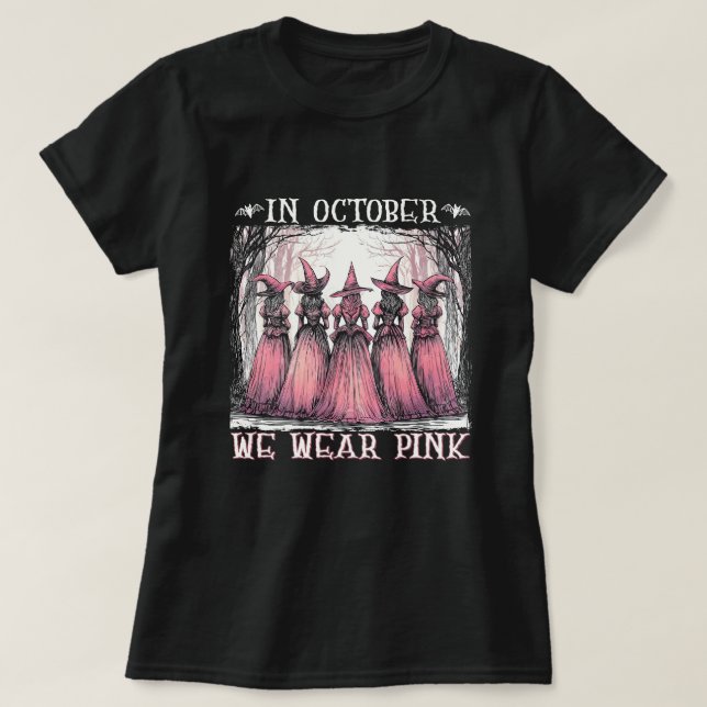 Krebsbewusstsein tragen wir rosa T-Shirt (Design vorne)