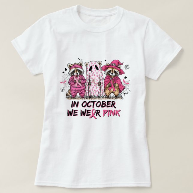 Krebsbewusstsein tragen wir rosa T-Shirt (Design vorne)
