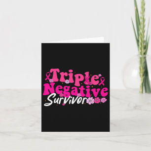Krebsbewusstsein Triple Negative Survivor Blume Karte