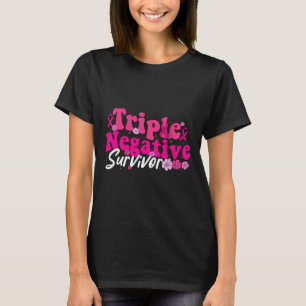 Krebsbewusstsein Triple Negative Überlebende Blume T-Shirt