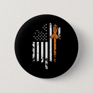 Krebsbewusstsein Vintag US-amerikanische Flagge Button