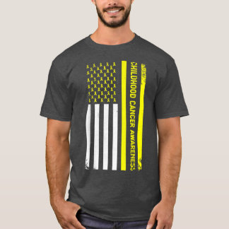 Krebsbewusstsein von Kindern in einer Flagge T-Shirt