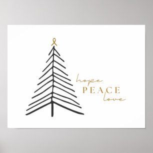 Krebsbewusstsein. Weihnachts-Weihnachtsgebäck Poster
