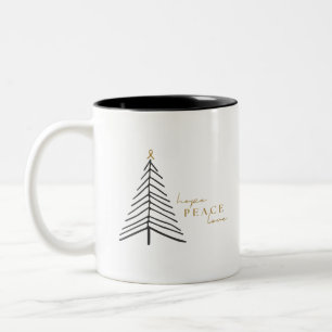 Krebsbewusstsein. Weihnachtsfeiertage-Tasse Zweifarbige Tasse
