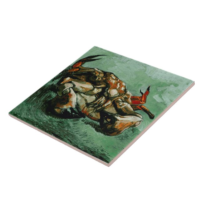 Krebse auf der Rückseite (F605)Van Gogh Fine Art Fliese (Seite)