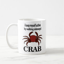 Krebse Ich Behielt mich aktiv, indem ich auf der S Kaffeetasse