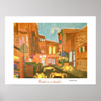 Krebse in einem Korb Poster