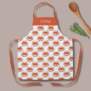 Krebse Strand Muster Personalisierter Name Apron Schürze
