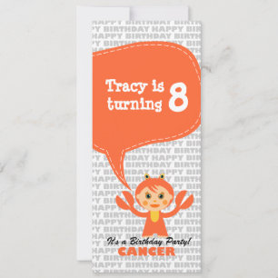 Krebseinladung Geburtstagspartei Einladung