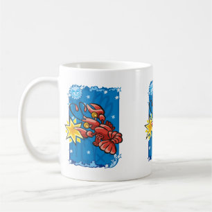 Krebserkrabbe am Nachthimmel Kaffeetasse