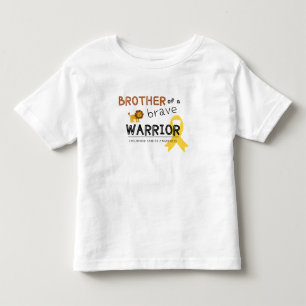 Krebserkrankung im Kindesalter. Tapferer Krieger B Kleinkind T-shirt