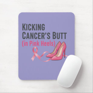 Krebskampf in rosa Absätzen Sassy Survivor Mousepad