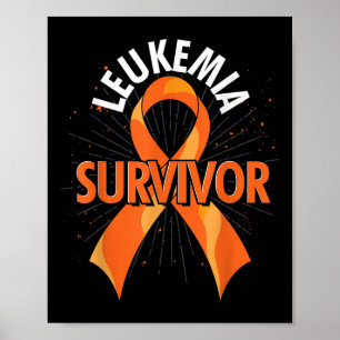 Krebskampf Unterstützer Orange Band Leukämiebewuss Poster
