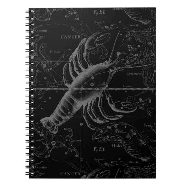 Krebskonstellation Hevelius 1690 Dekor Notizblock (Vorderseite)