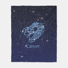 Krebskonstellation und Sternzeichen mit Sternen Fleecedecke
