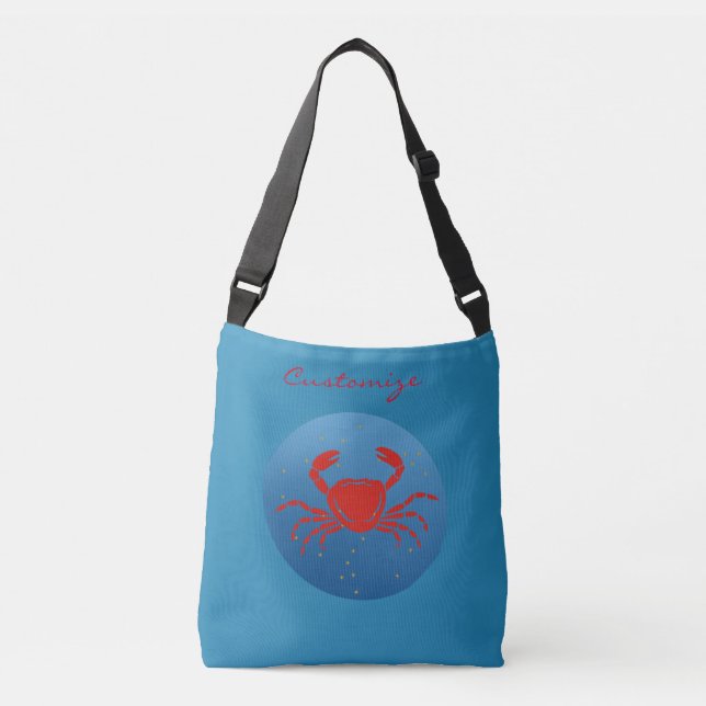 Krebskrebs Zodiac Thunder_Cove Tragetaschen Mit Langen Trägern (Vorderseite)