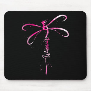 Krebskrieger Brustkrebs-Bewusstsein Libelle Mousepad