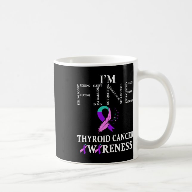 Krebskrieger I'm Fine Kaffeetasse (Rechts)
