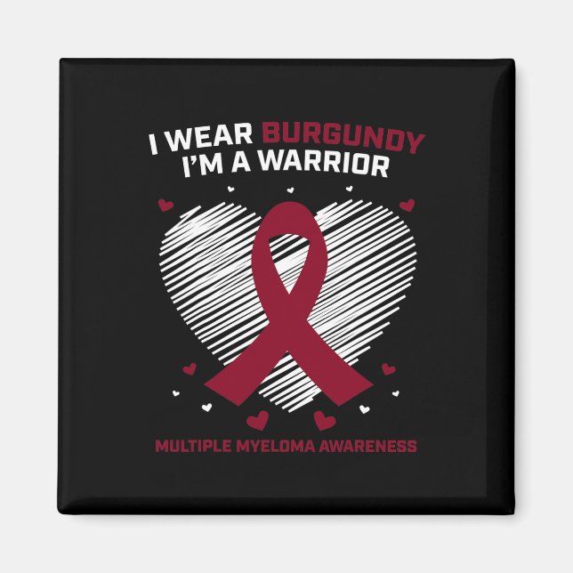 Krebskrieger Multiples Myelom-Bewusstsein Pr Magnet (Vorne)