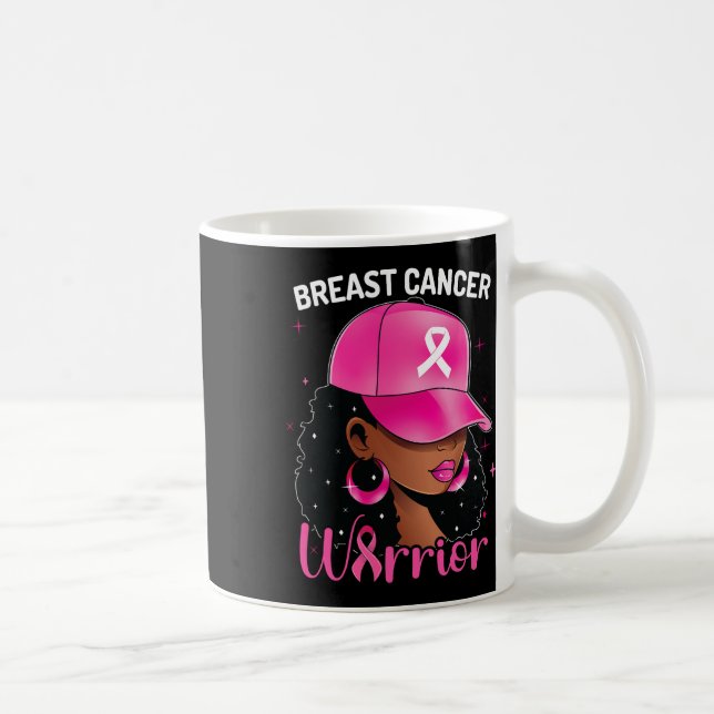Krebskrieger Schwarze Frauen Brustkrebs Bewusstsei Kaffeetasse (Rechts)