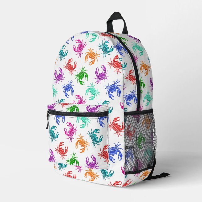 Krebsmuster Bedruckter Rucksack (Rückseitige Ecke Rechts)