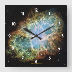 Krebsnebel Quadratische Wanduhr