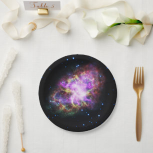 Krebsnebel-Supernovaüberrest Hubble-Komposit Pappteller