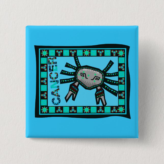 Krebsquilt Button (Vorderseite)