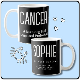 Krebsstern-Zeichen der Zodiac Astrologie Geschenk Kaffeetasse