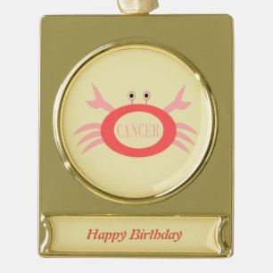 Krebssternensignatur Krebsmaschine nach Maß Banner-Ornament Gold