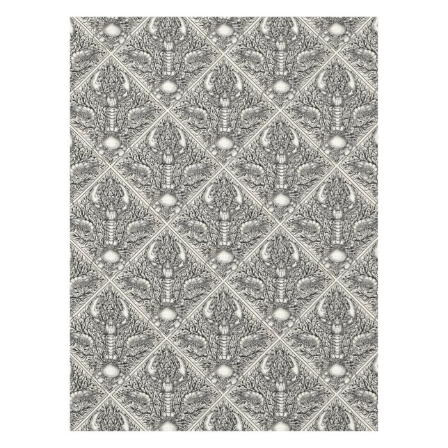 Krebstiere in schwarz und naturweiß tischdecke (Vorderseite)