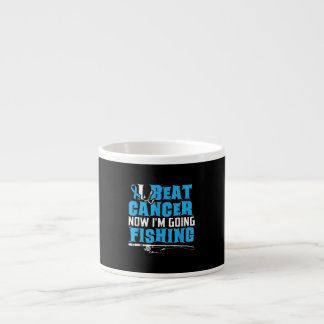 Krebsüberleben Fischerei Geschenk T-Shirt I Beat C Espressotasse