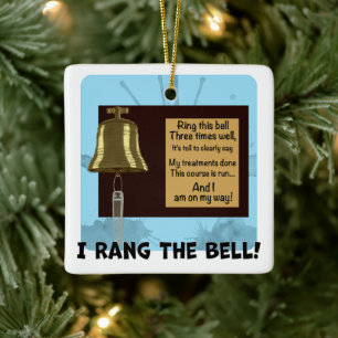Krebsüberlebung Bell Personalize Date On Back Keramikornament