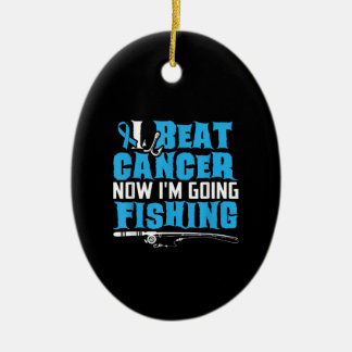 Krebsüberlebung Fischerei Geschenk T-Shirt ich Kre Keramik Ornament