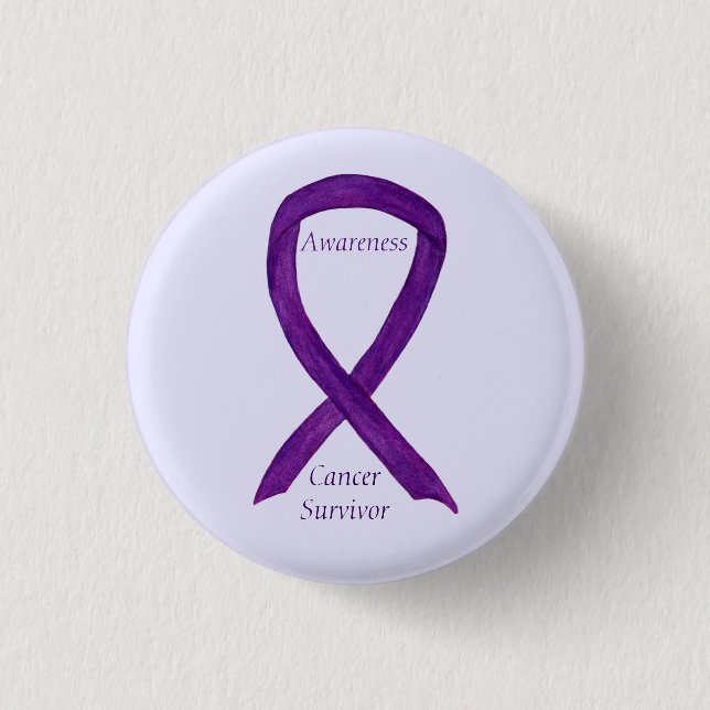 Krebsüberlebung Sensibilisierungskampagne Maßgesch Button (Vorderseite)