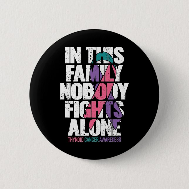 Krebsunterstützung Familie Schilddrüsenkrebs Bewus Button (Vorderseite)