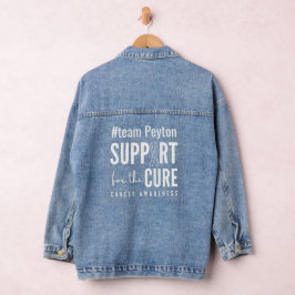 Krebsunterstützung Heilung Individuelle Name Denim Jeansjacke